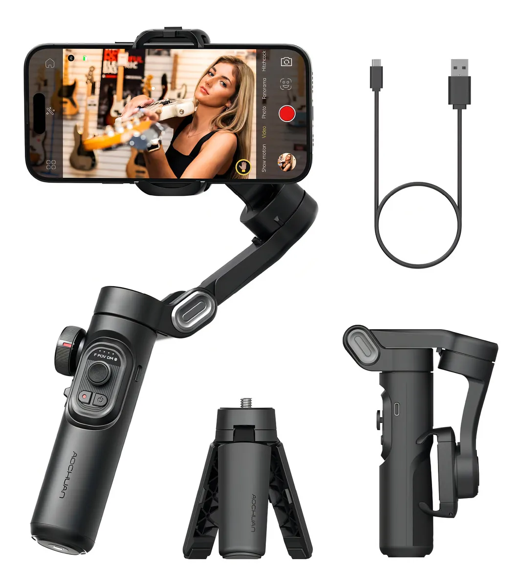 Estabilizador Gimbal Smart Xe 3 Ejes para Smartphone con Rueda de Enfoque – Negro