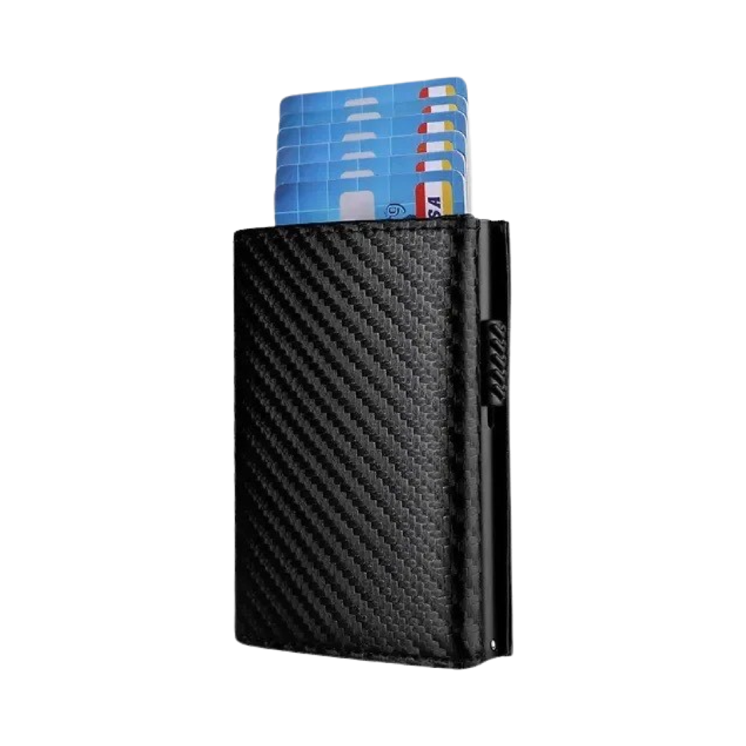 Billetera Antirrobo Slim de Fibra de Carbono con Protección RFID