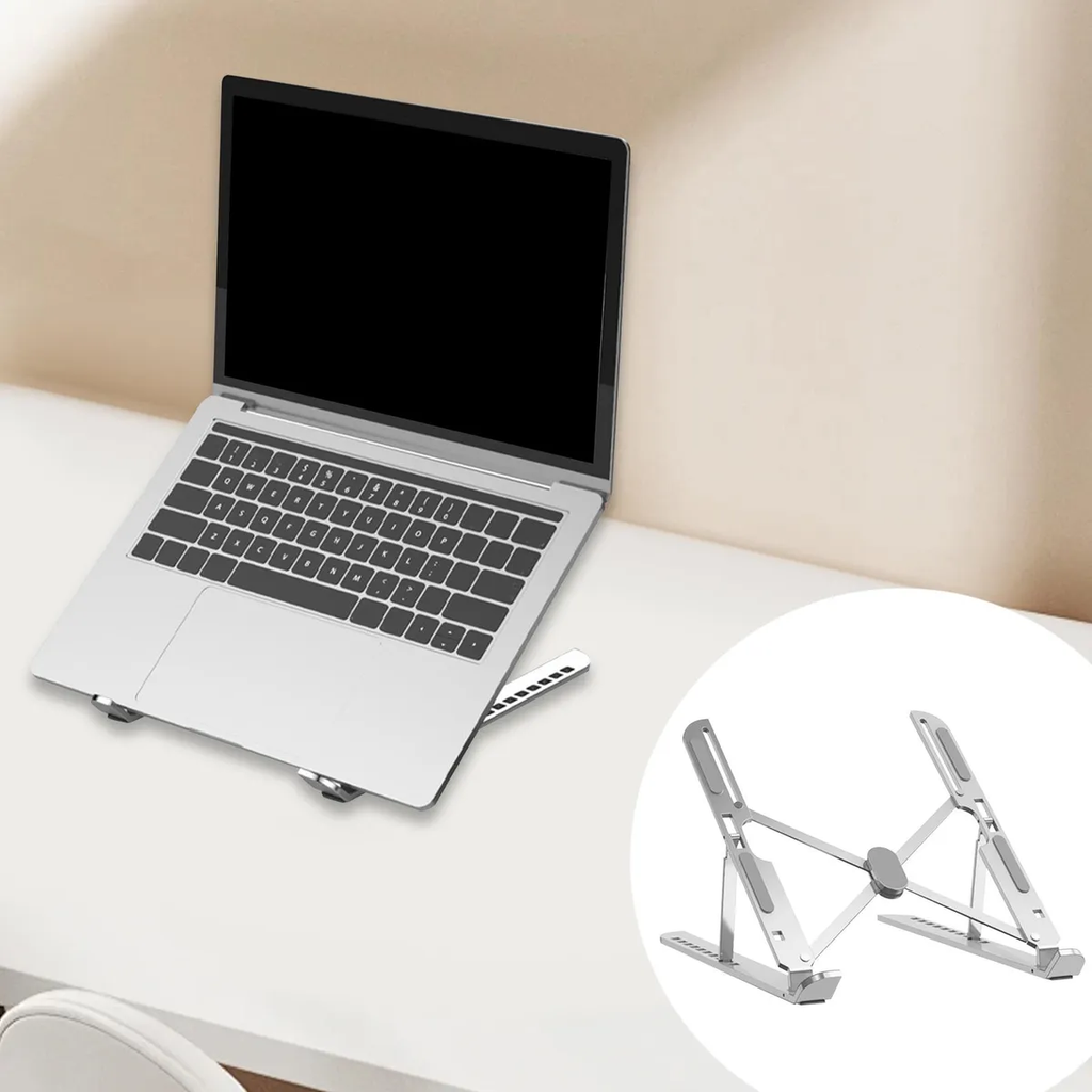 Soporte Ergonómico Ajustable para Laptop – Aluminio Plegable