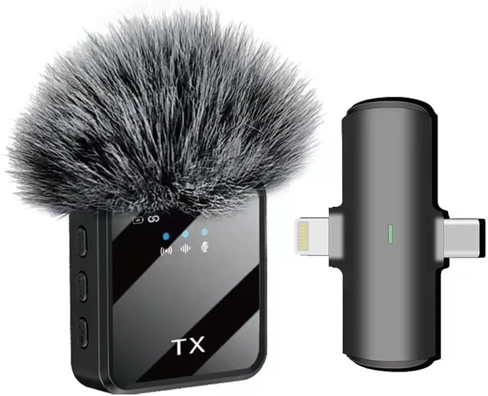 Micrófonos Inalámbricos Solaperos Recargables Dual 2 en 1 Profesional